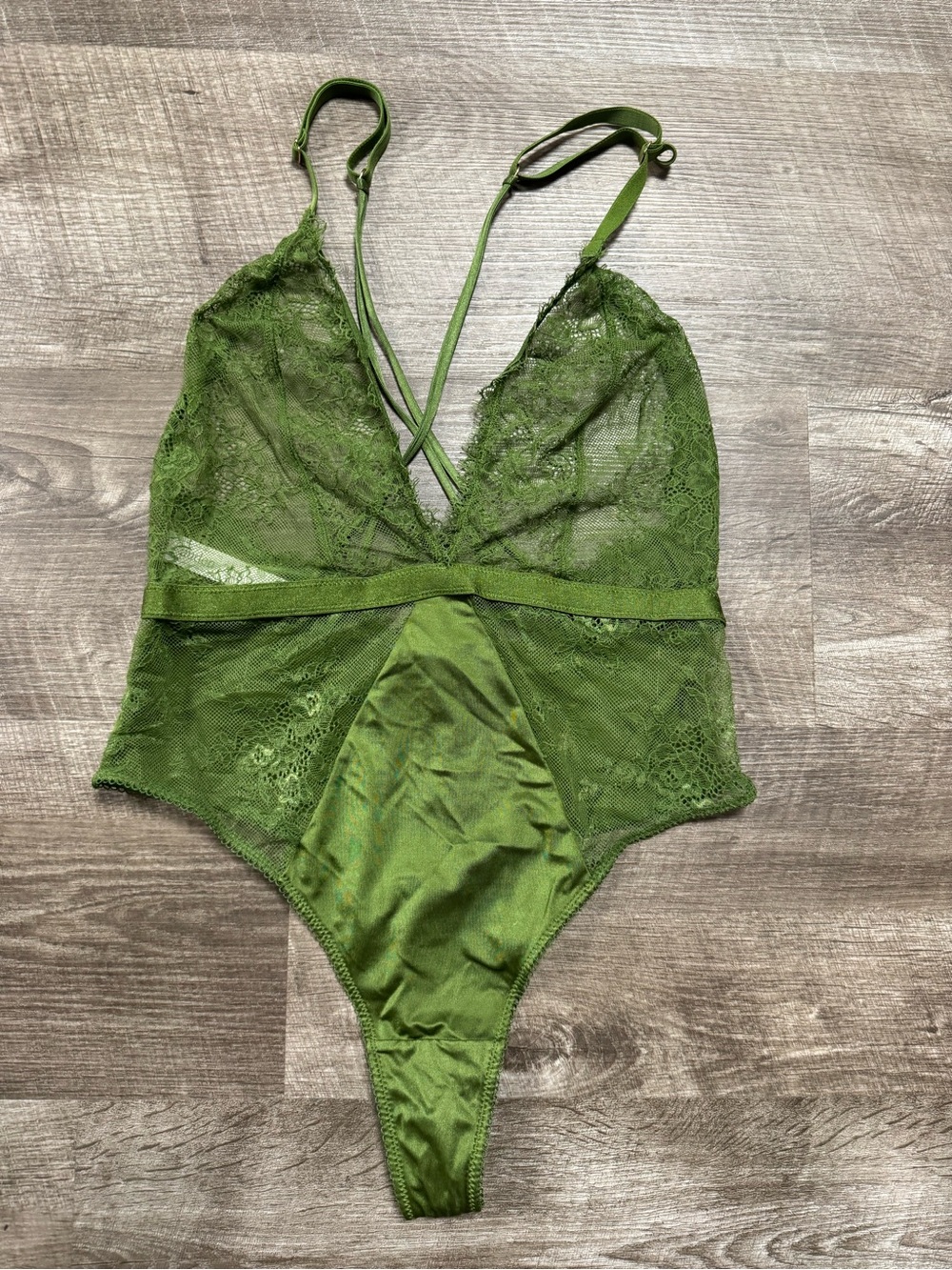 Auden Green Lingerie Bodysuit Size Small